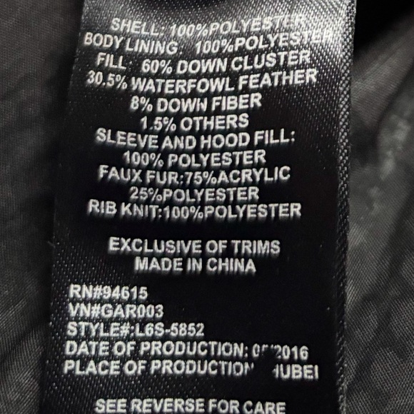 SAM EDELMAN FAUX FUR TRIM HOODED DOWN FEATHER BLACK PUFFER WINTER SKI COAT SZ M - Picture 9 of 13